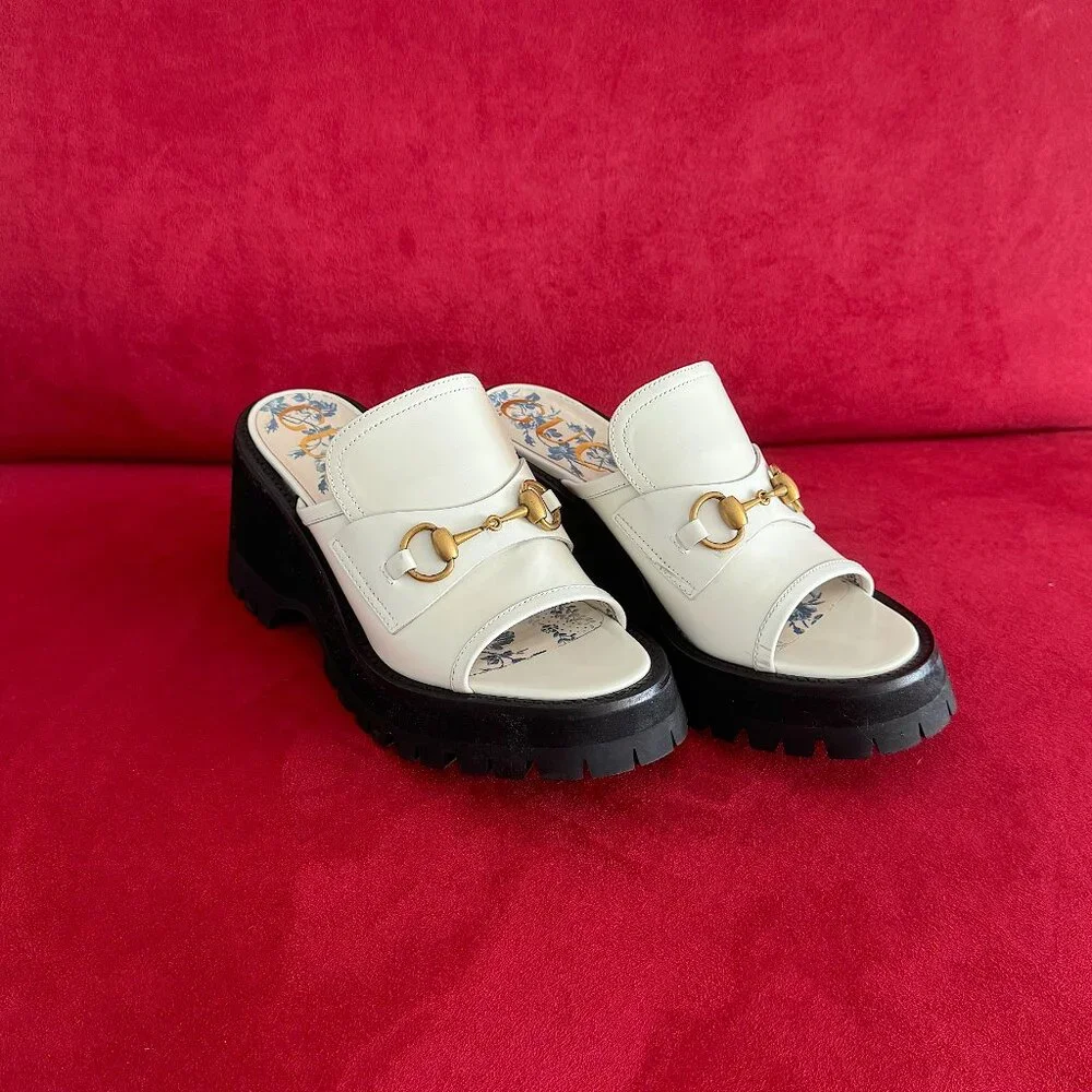Gucci Platform Sandals Women Size 37 - Picture 4 of 14